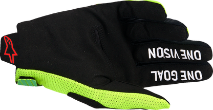 Alpinestars Radar Pro Gloves - Green/Fluo Yellow/Fluo Pink
