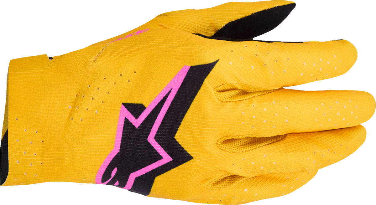 Alpinestars Supertech MX Gloves - Gold/Black/Fluo Pink