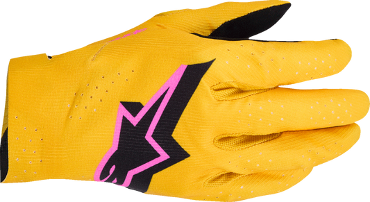 Alpinestars Supertech MX Gloves - Gold/Black/Fluo Pink