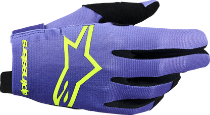 Alpinestars Radar Gloves - Purple/Fluo Yellow