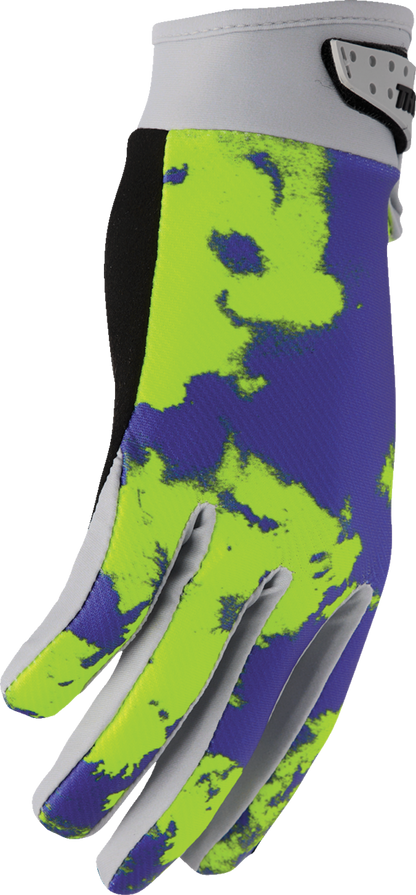 Thor Launchmode Bleach Gloves - Gray/Acid