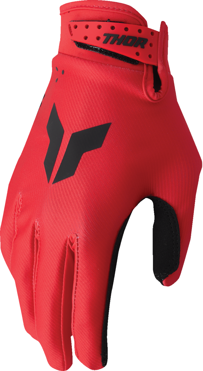 Thor Youth Launchmode Split Gloves - Red