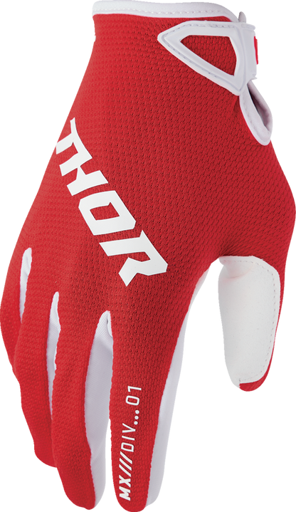 Thor Youth Ridemode Static Gloves - Red