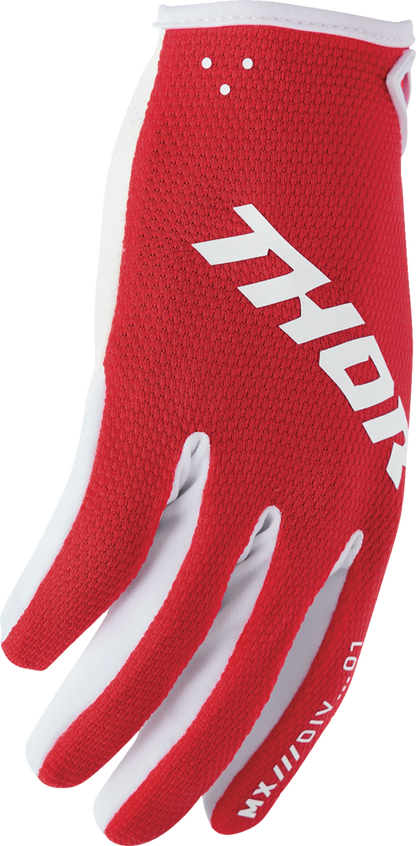 Thor Youth Ridemode Static Gloves - Red