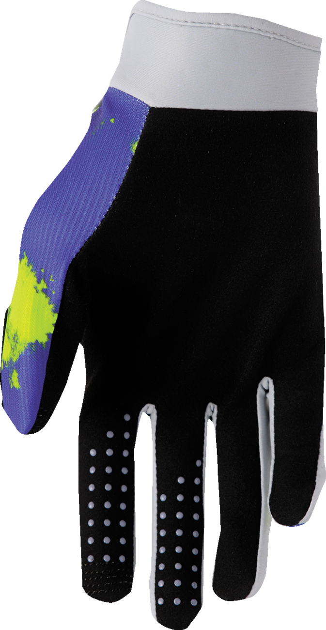 Thor Youth Launchmode Bleach Gloves - Gray/Acid