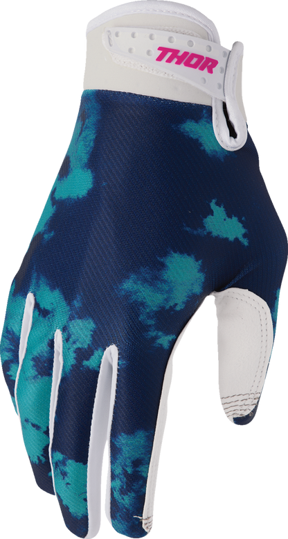 Thor Launchmode Bleach Gloves - White/Aqua