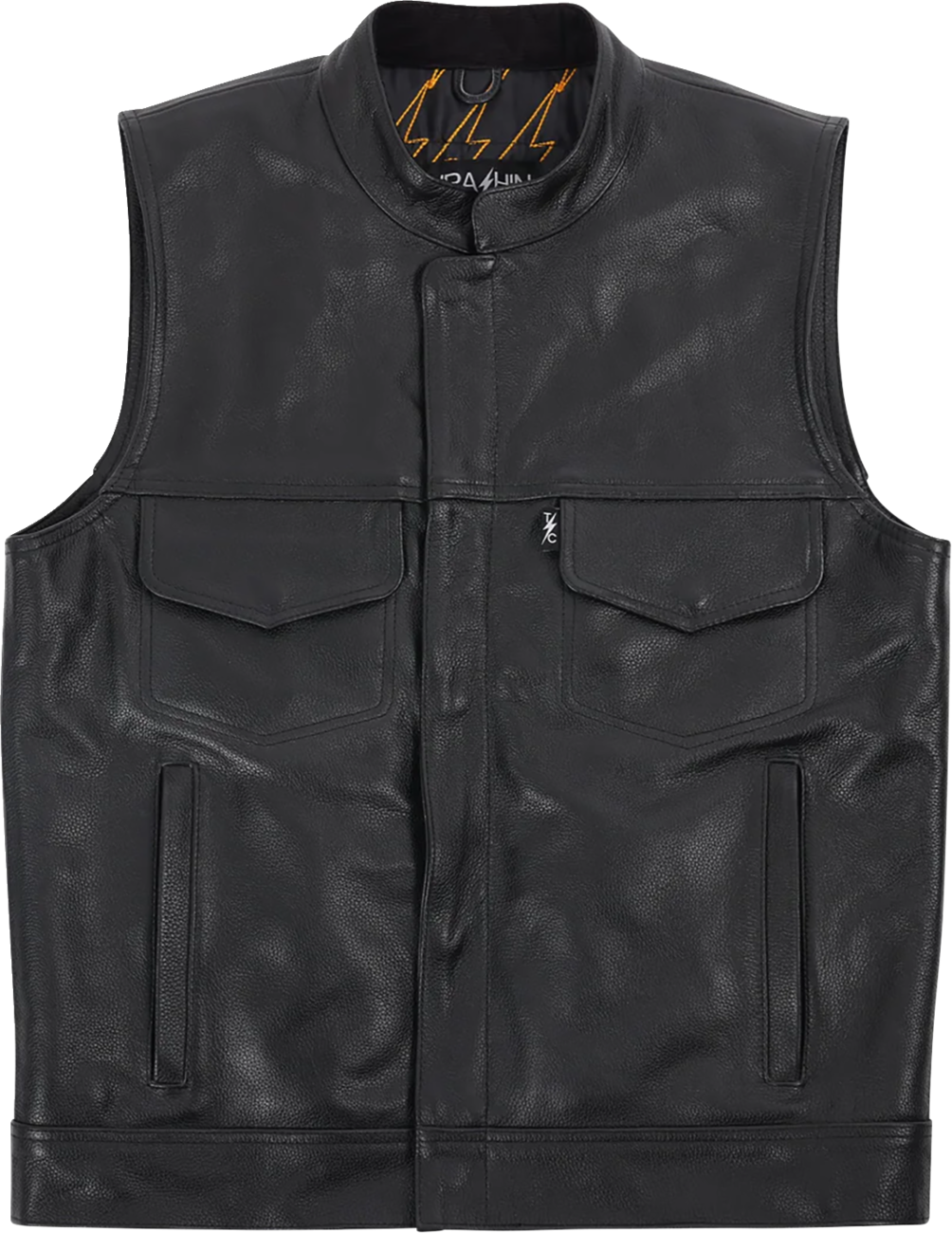 Thrashin Supply CO. Mulholland Leather Riding Vest - Black