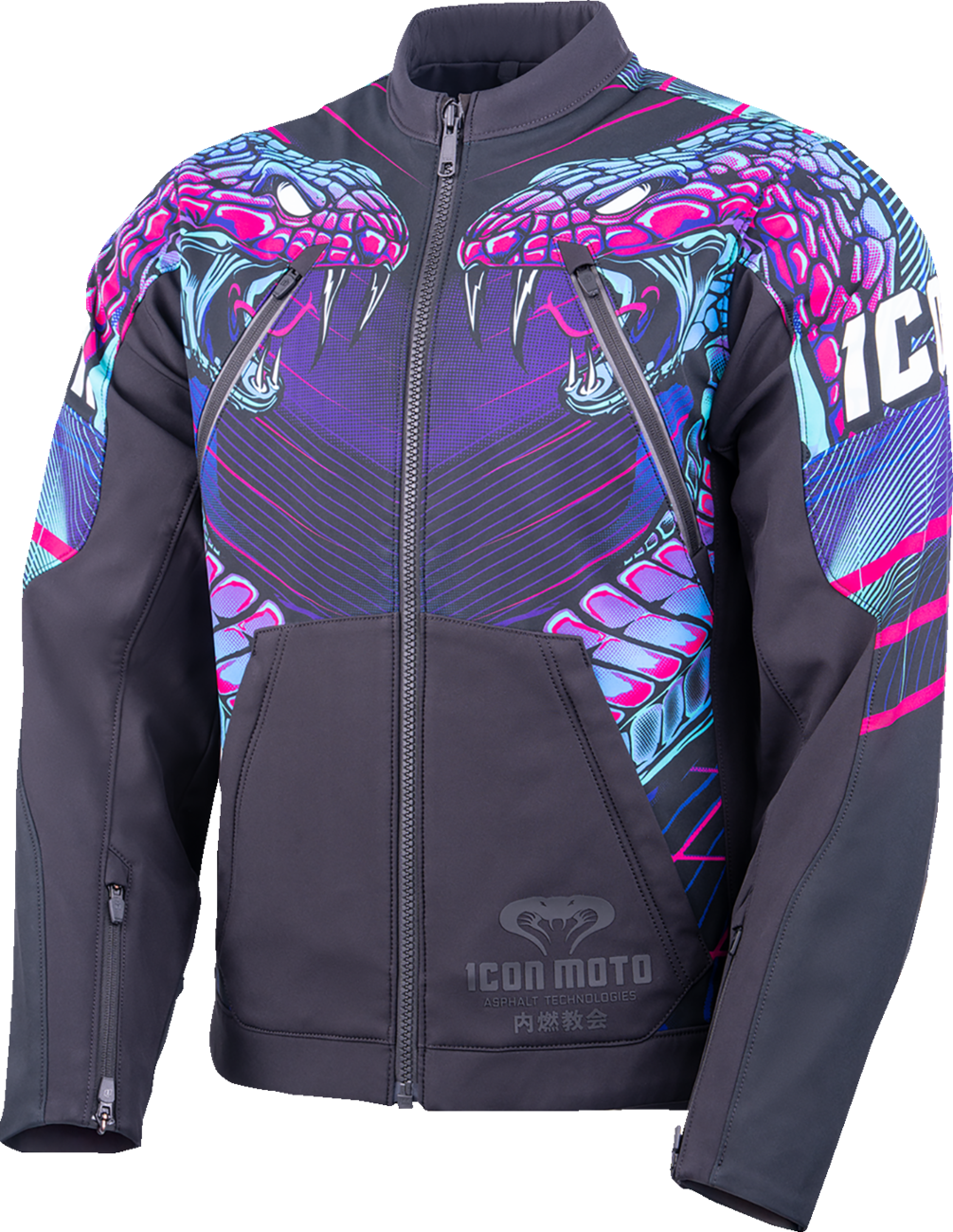 Icon Synthwave Merc3 Lazer Cobra™ Jacket - Black