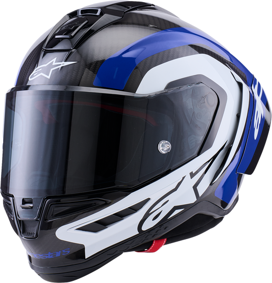 ALPINESTARS Supretech R10 Helmet - 22.06 - Arius - Gloss Black/White/Blue - Large 8203926-1647-L