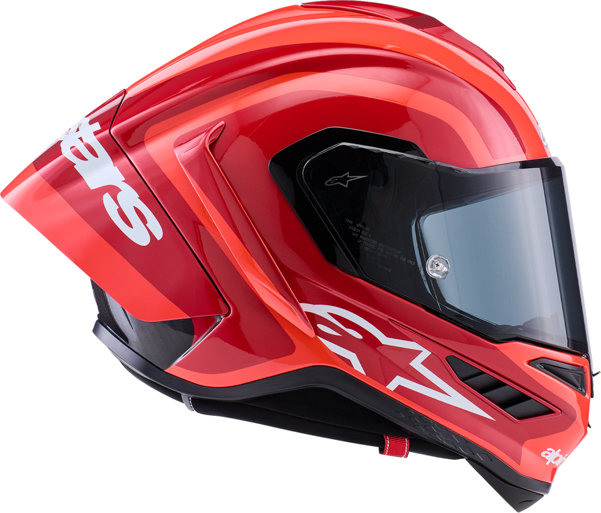 ALPINESTARS Supretech R10 Helmet - 22.06 - Arius - Gloss - Black/White/Double Red - Large 8203926-1683-L