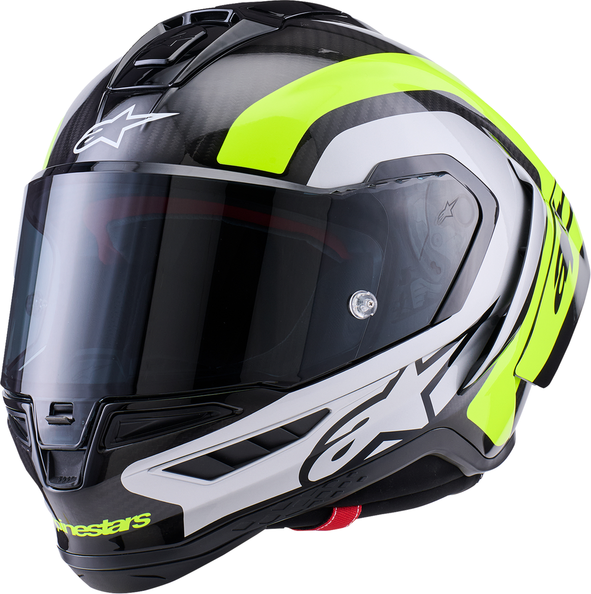 ALPINESTARS Supertech R10 Helmet - 22.06 - Arius - Gloss Black/Silver/Yellow Fluo - XS 8203926-1699-XS