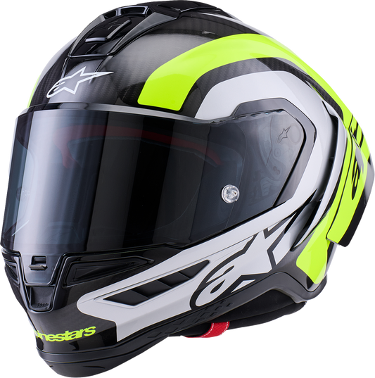 ALPINESTARS Supertech R10 Helmet - 22.06 - Arius - Gloss Black/Silver/Yellow Fluo - XS 8203926-1699-XS