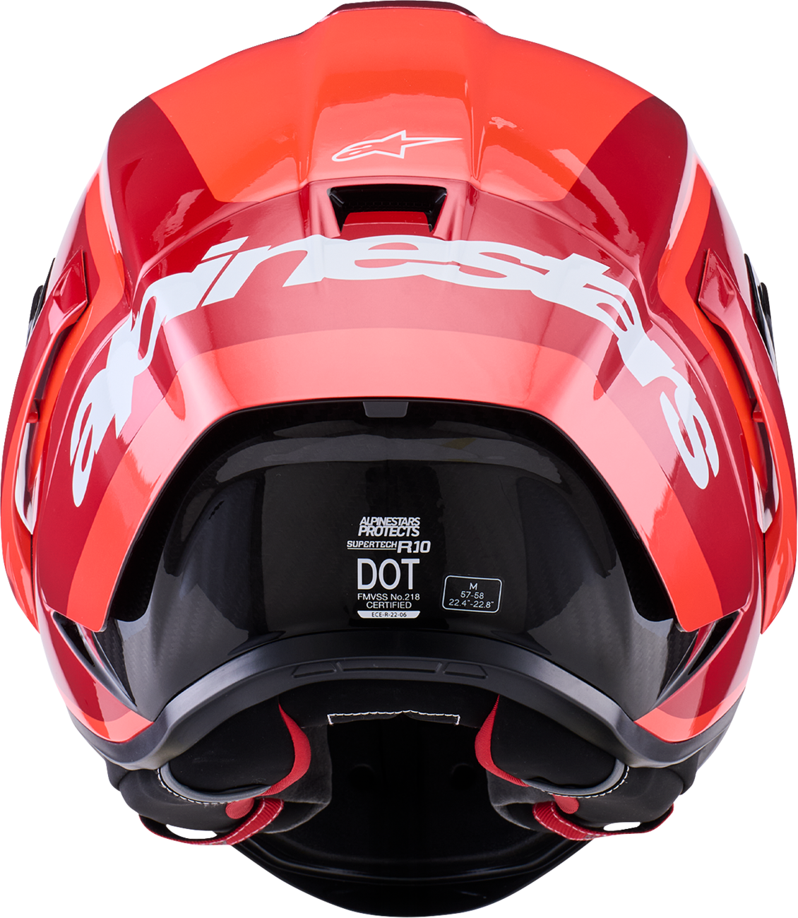 ALPINESTARS Supretech R10 Helmet - 22.06 - Arius - Gloss - Black/White/Double Red - XL 8203926-1683-XL