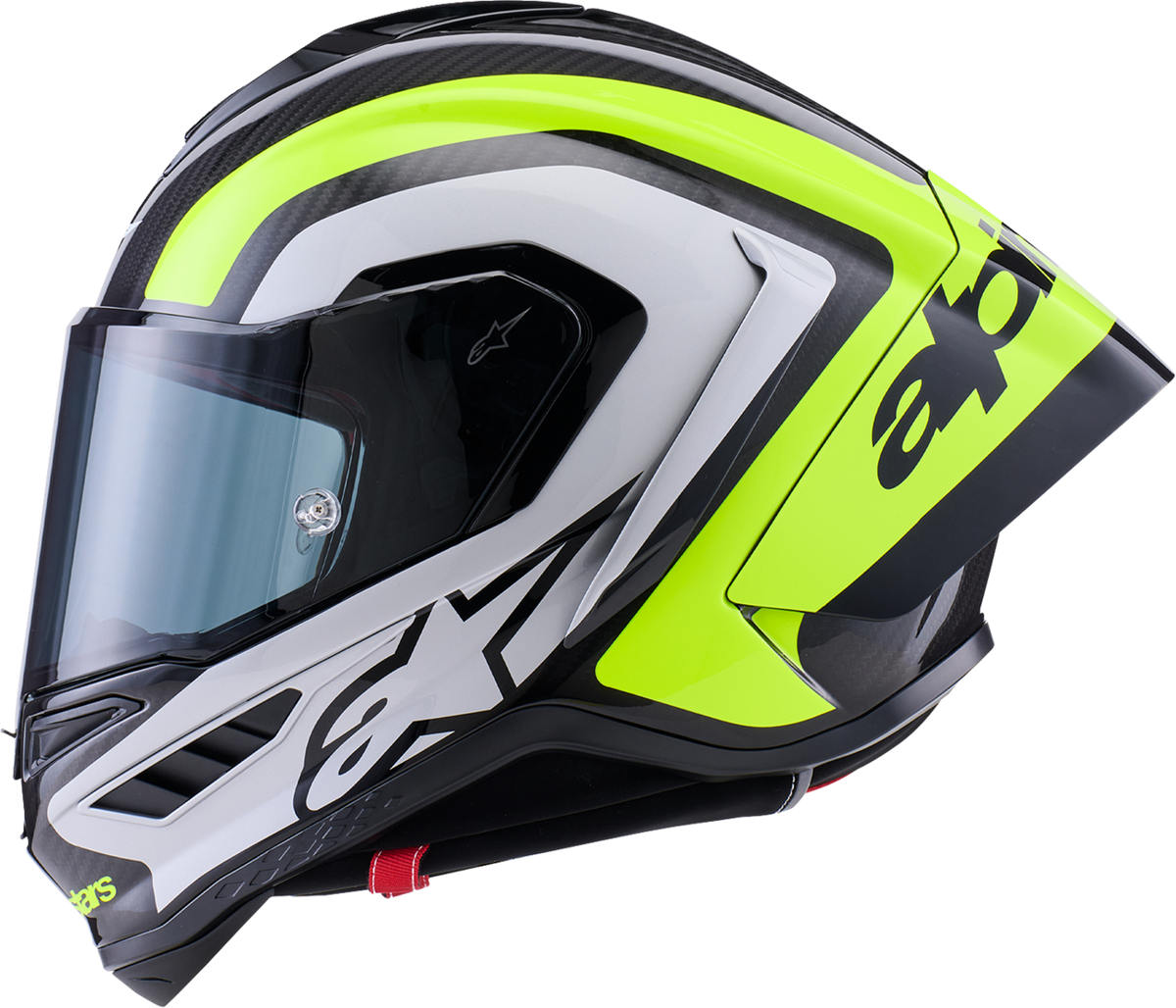 ALPINESTARS Supertech R10 Helmet - 22.06 - Arius - Gloss Black/Silver/Yellow Fluo - Small 8203926-1699-S