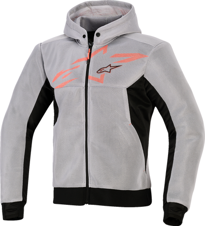 Alpinestars Chrome Super Airflow Hoodie - Black/Mid Gray/Red Fluo
