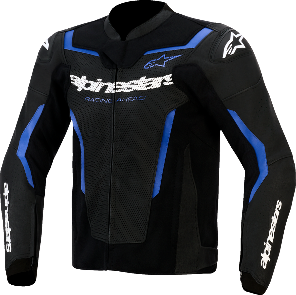 Alpinestars GP Force v2 Leather Airflow Jacket - Black/Metallic Blue