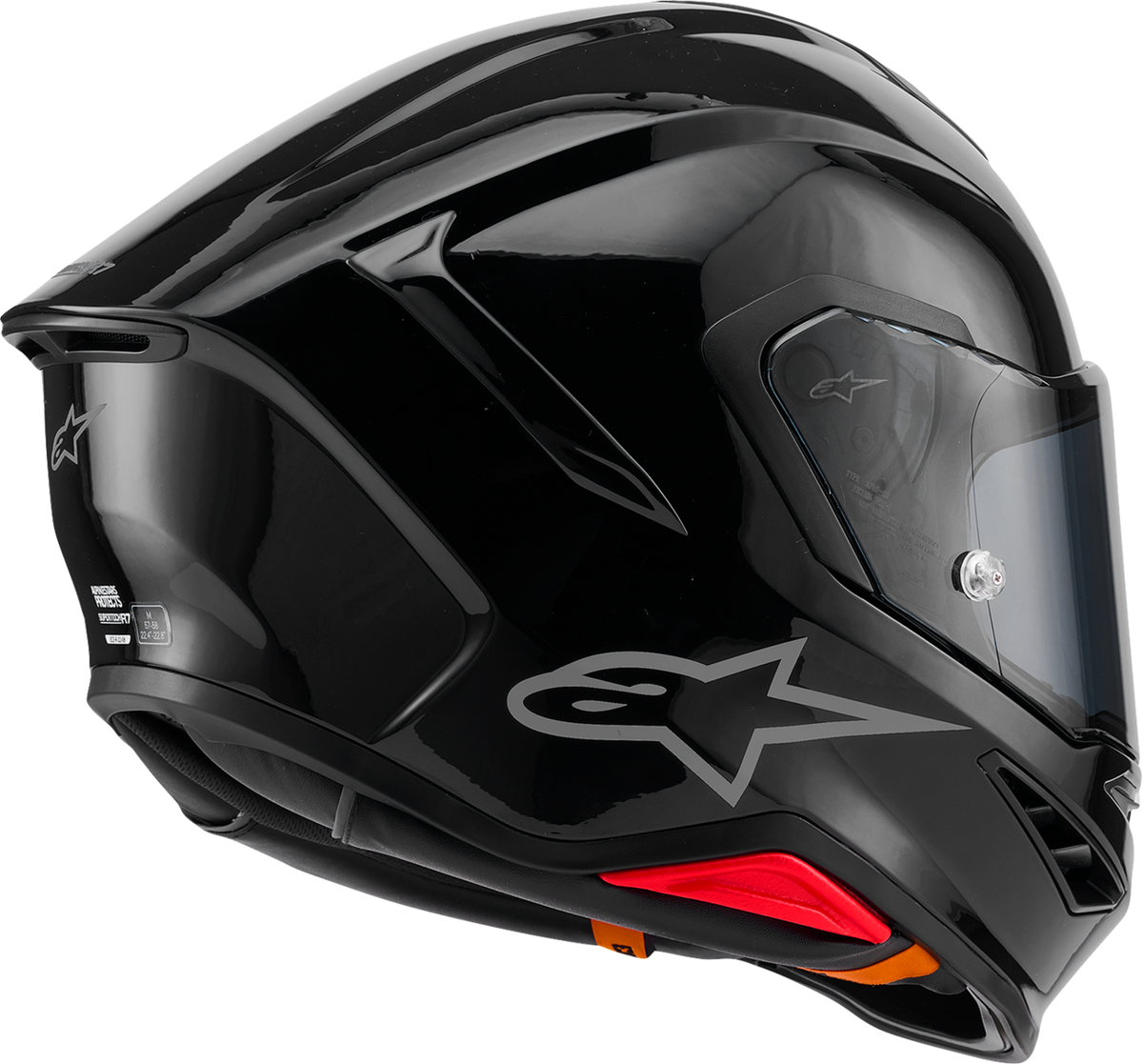 ALPINESTARS Supertech R7 Helmet - 22.06 - Solid - Gloss Black - Medium 8202126-1180-M