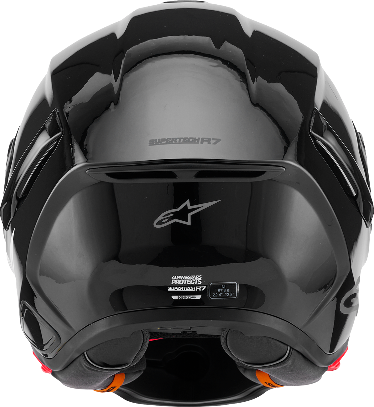 ALPINESTARS Supertech R7 Helmet - 22.06 - Solid - Gloss Black - 2XL 8202126-1180-2XL