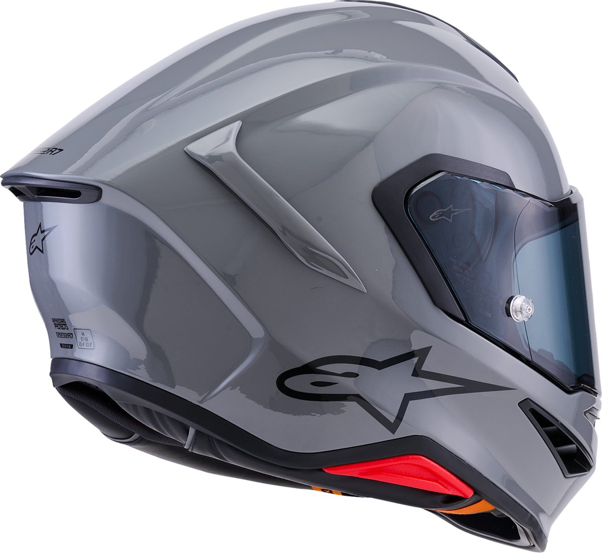 ALPINESTARS Supertech R7 Helmet - 22.06 - Solid - Gloss Gray - Small 8202126-1635-S