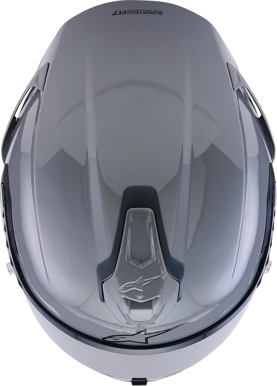 ALPINESTARS Supertech R7 Helmet - 22.06 - Solid - Gloss Gray - Large 8202126-1635-L