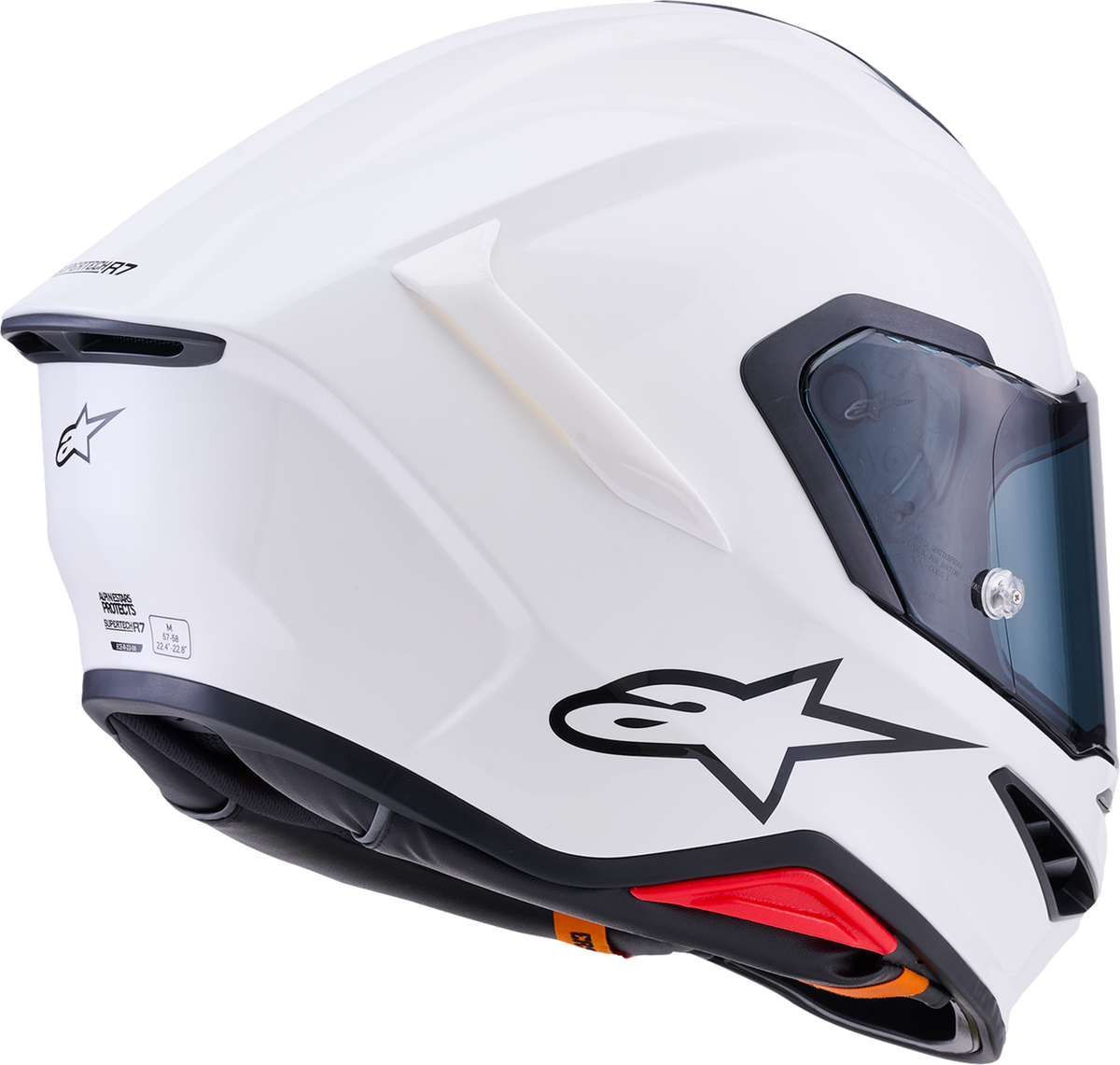 ALPINESTARS Supertech R7 Helmet - 22.06 - Solid - Gloss White - Large 8202126-2180-L