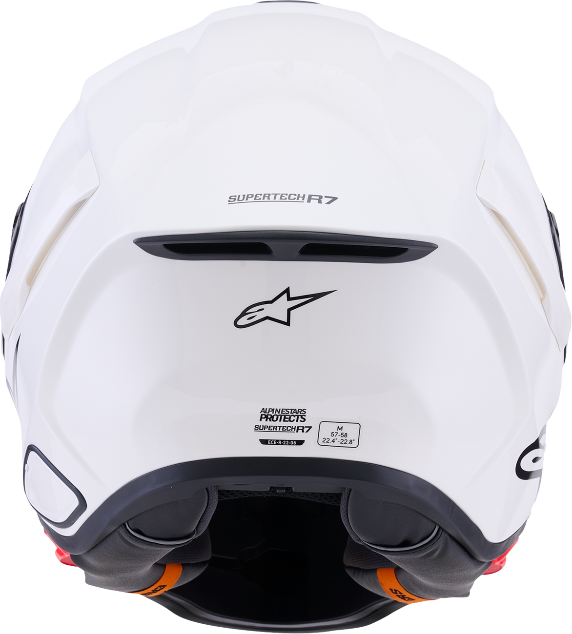ALPINESTARS Supertech R7 Helmet - 22.06 - Solid - Gloss White - Large 8202126-2180-L