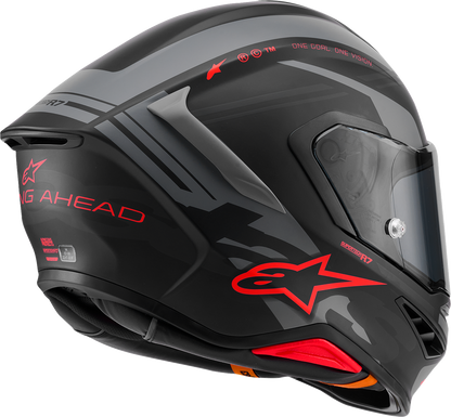 Alpinestars Supertech R7 Helmet - 22.06 - A-Core - Matte Black/Gray/Red