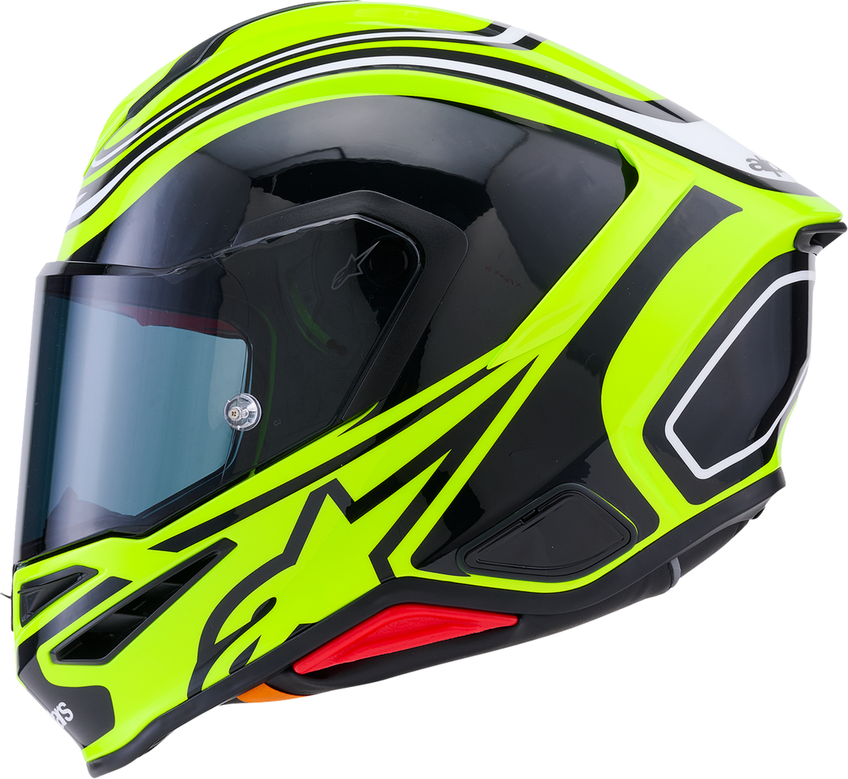 ALPINESTARS Supertech R7 Helmet - Zeal - 22.06 - Gloss Yellow Fluo/Black/White - Medium 8202826-5021-M