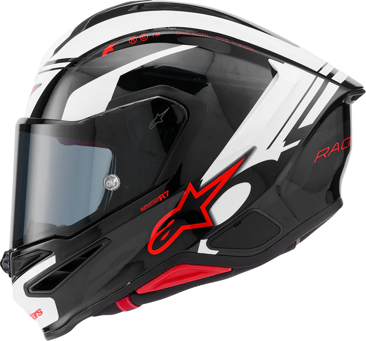 ALPINESTARS Supertech R7 Helmet - 22.06 - A-Core - Gloss Black/White/Red - Large 8203426-1353-L