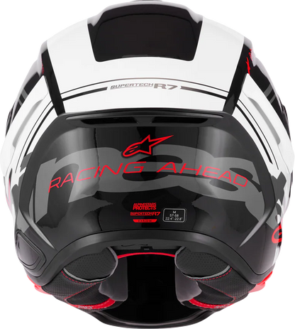 Alpinestars Supertech R7 Helmet - 22.06 - A-Core - Gloss Black/White/Red