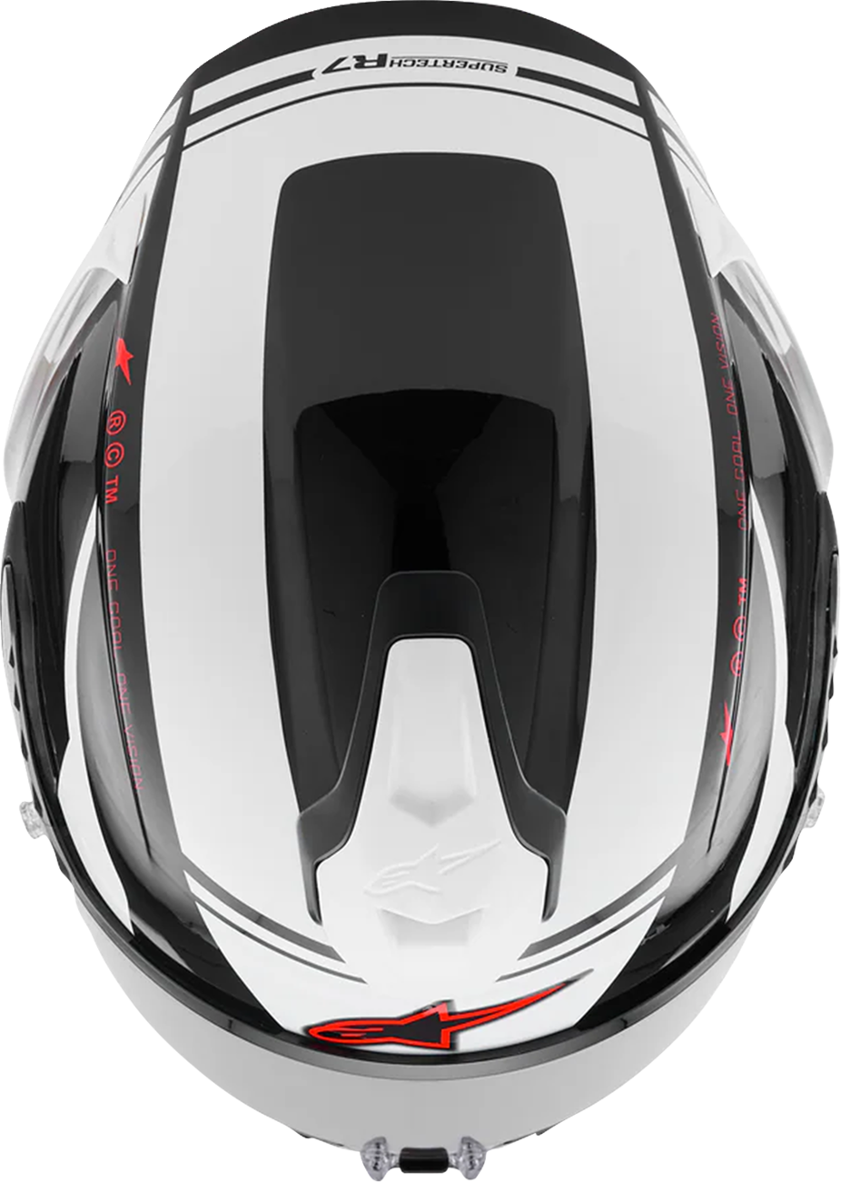 ALPINESTARS Supertech R7 Helmet - 22.06 - A-Core - Gloss Black/White/Red - Large 8203426-1353-L