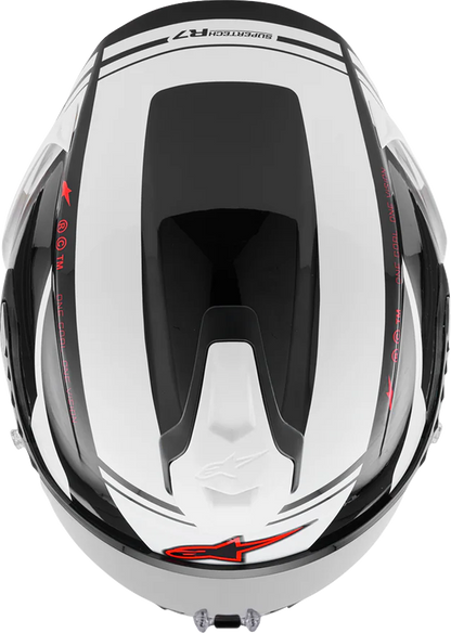 Alpinestars Supertech R7 Helmet - 22.06 - A-Core - Gloss Black/White/Red
