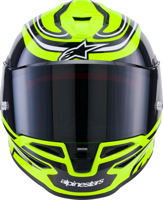 Alpinestars Supertech R7 Helmet - Zeal - 22.06 - Gloss Yellow Fluo/Black/White