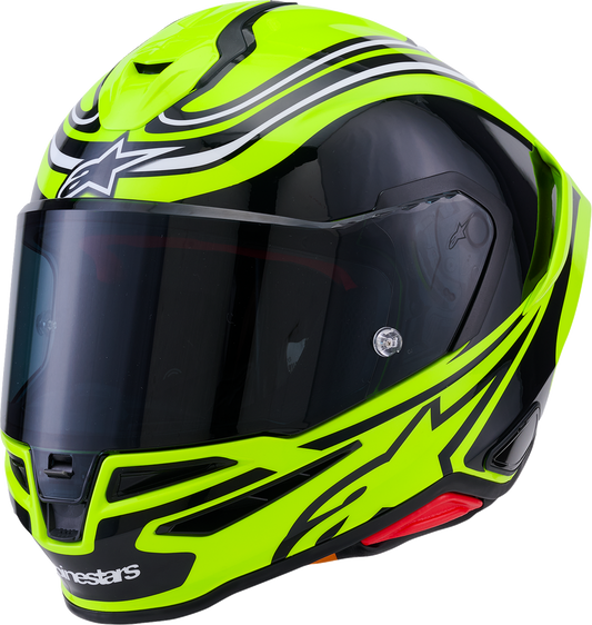 ALPINESTARS Supertech R7 Helmet - Zeal - 22.06 - Gloss Yellow Fluo/Black/White - Large 8202826-5021-L