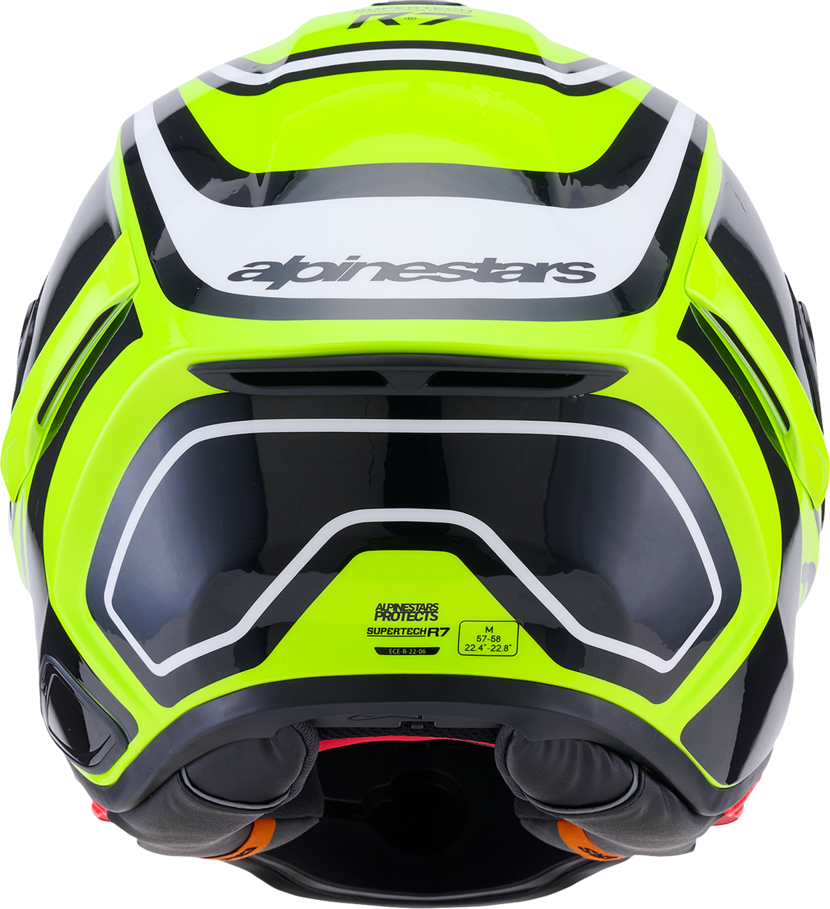 ALPINESTARS Supertech R7 Helmet - Zeal - 22.06 - Gloss Yellow Fluo/Black/White - XL 8202826-5021-XL