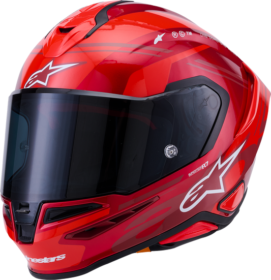 ALPINESTARS Supertech R7 Helmet - 22.06 - A-Core - Gloss Red/White - Small 8203426-3182-S