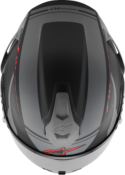 Alpinestars Supertech R7 Helmet - 22.06 - A-Core - Matte Black/Gray/Red