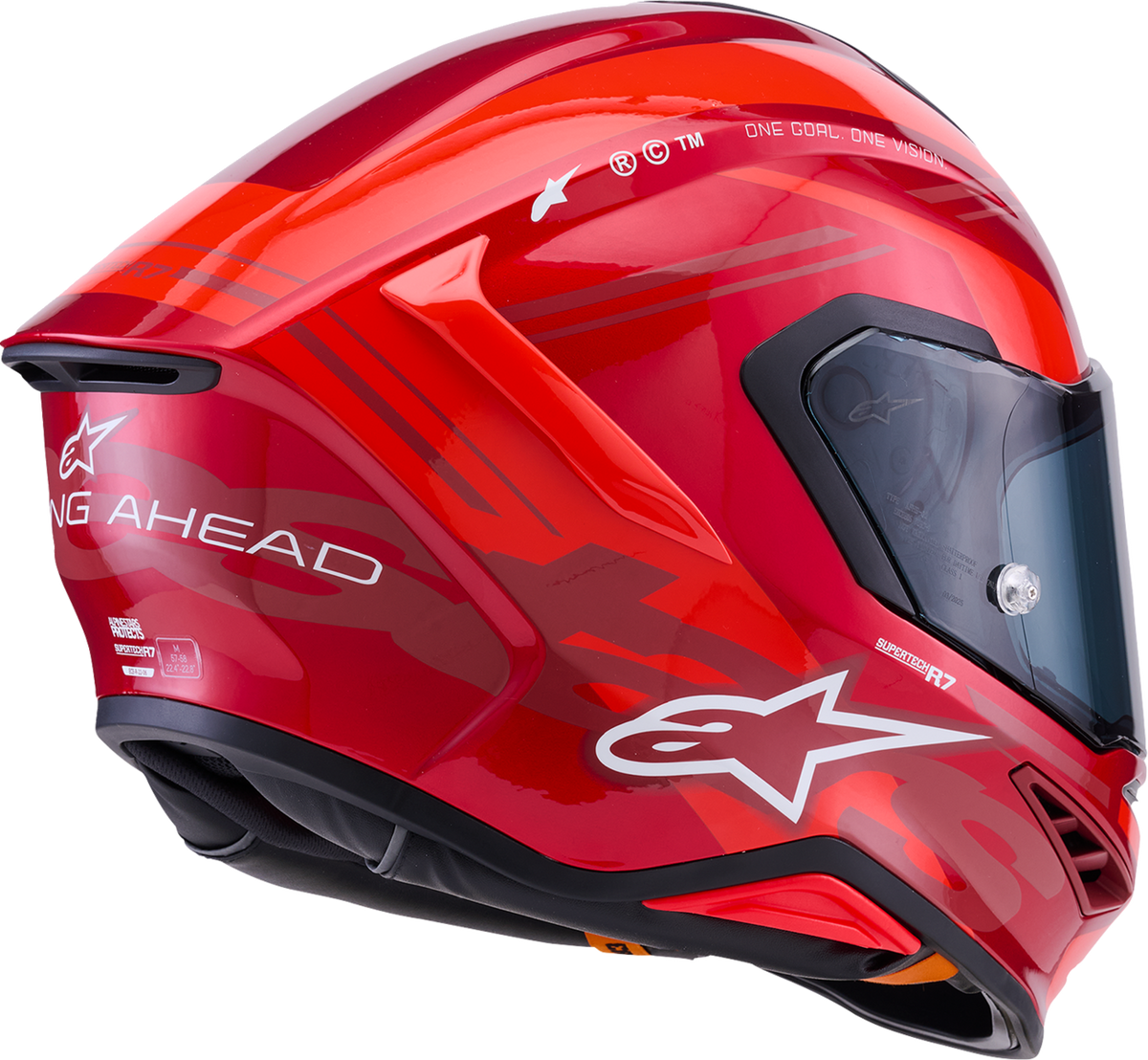 ALPINESTARS Supertech R7 Helmet - 22.06 - A-Core - Gloss Red/White - Small 8203426-3182-S