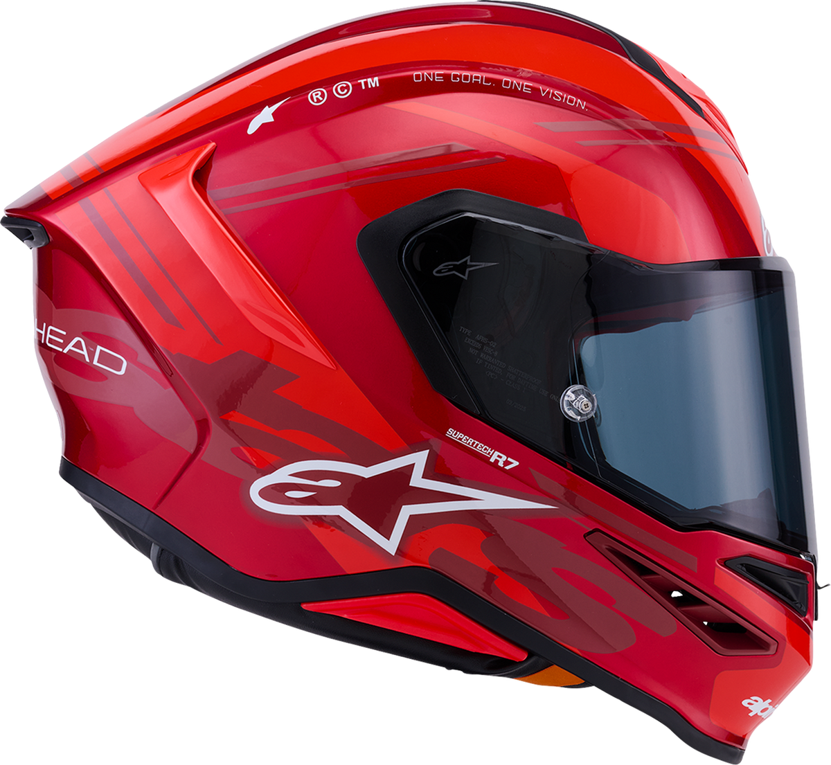 ALPINESTARS Supertech R7 Helmet - 22.06 - A-Core - Gloss Red/White - XL 8203426-3182-XL