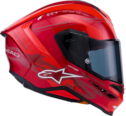 Alpinestars Supertech R7 Helmet - 22.06 - A-Core - Gloss Red/White