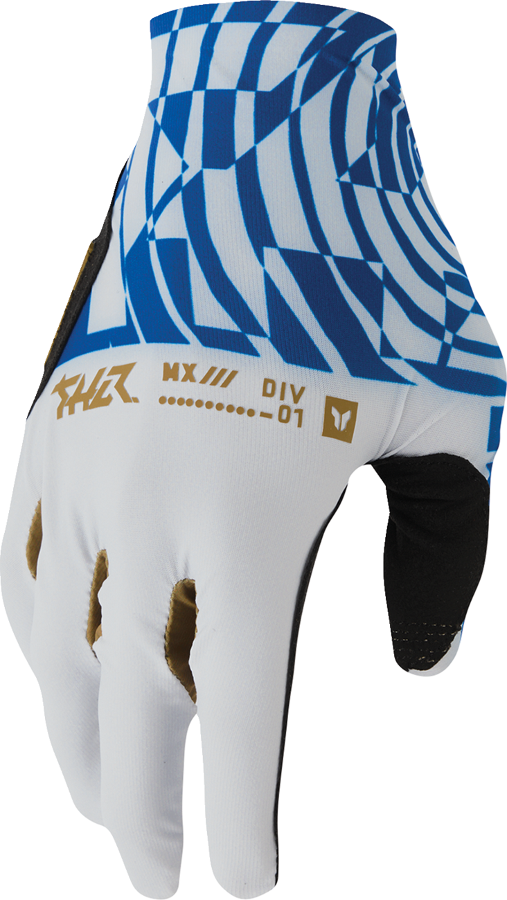 Thor Sportmode Mind Control Gloves - Light Gray/Blue