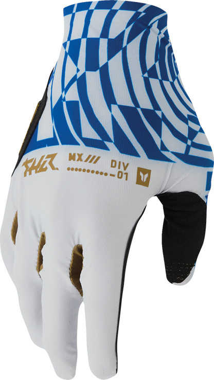 Thor Sportmode Mind Control Gloves - Light Gray/Blue