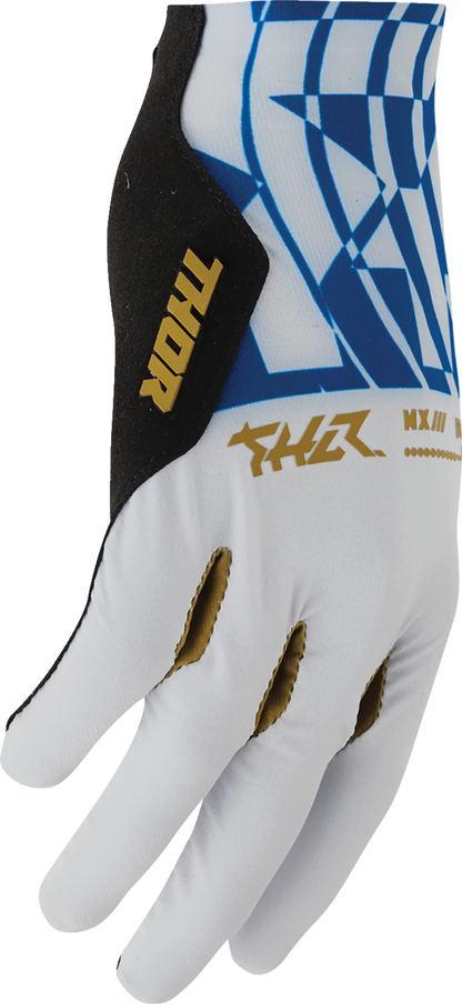 Thor Sportmode Mind Control Gloves - Light Gray/Blue