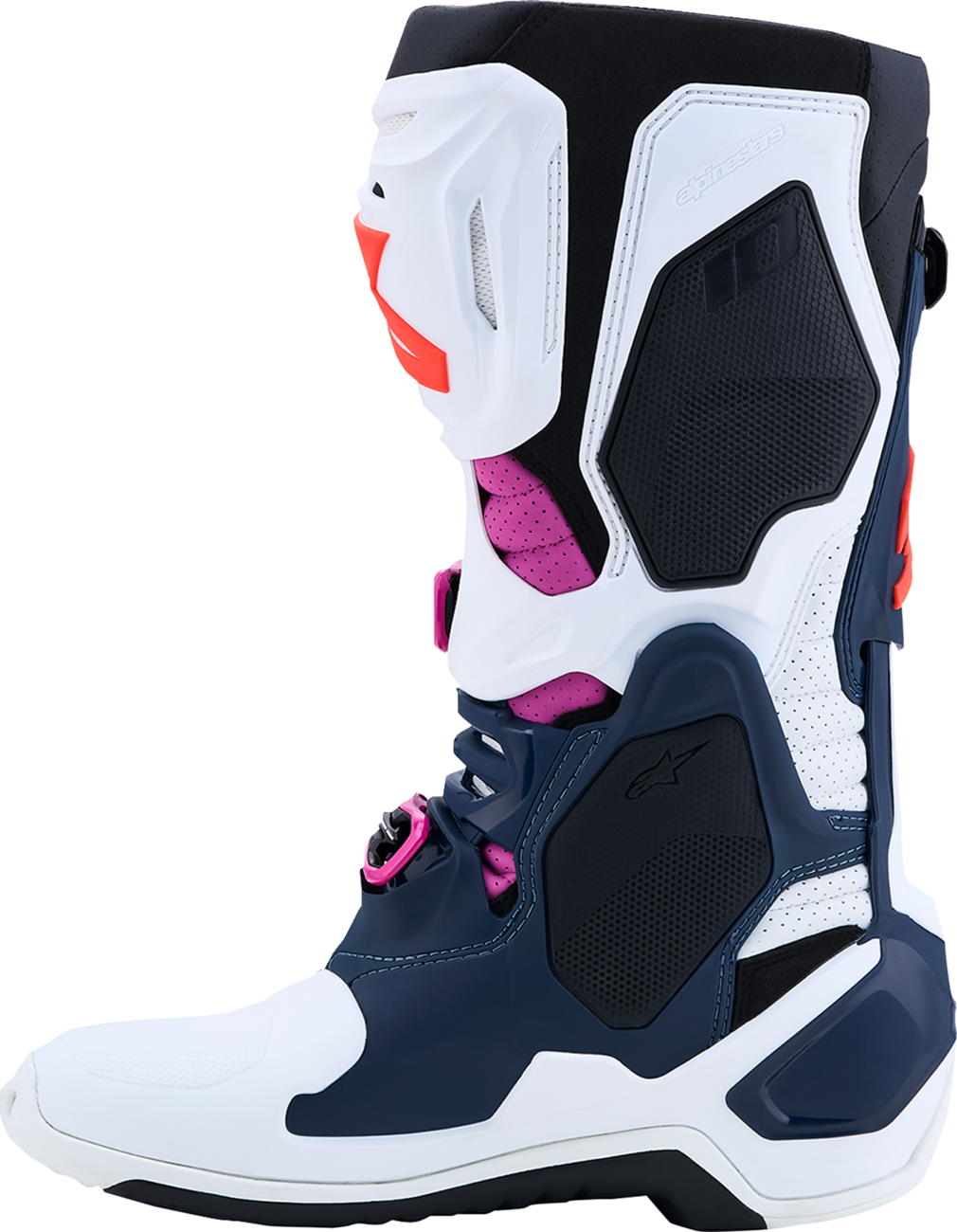 Alpinestars Tech 10 Supervented Boots - Dark Blue/White/Black/Fuchsia