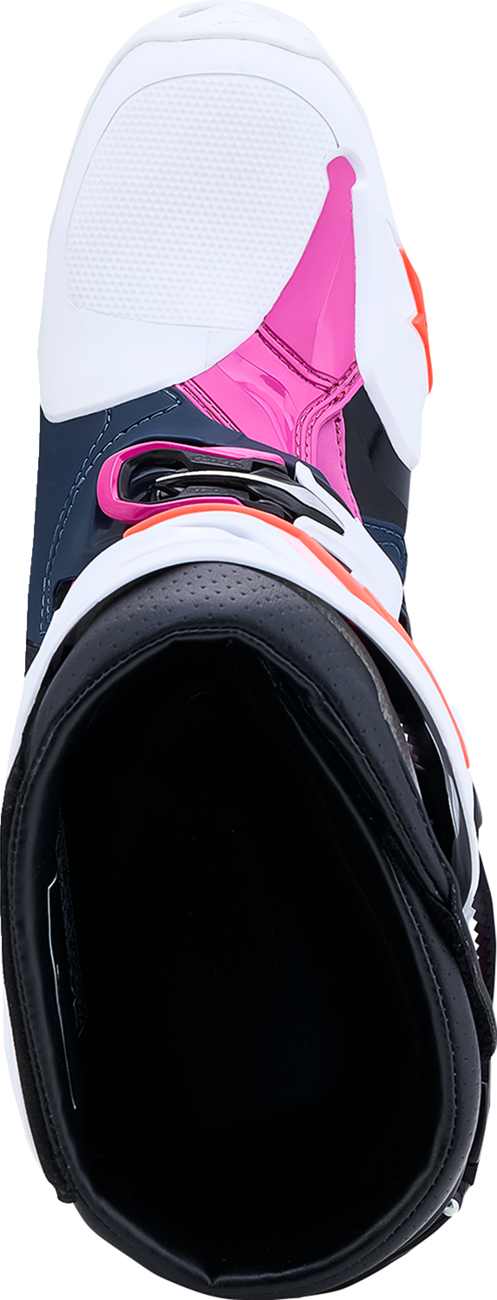 Alpinestars Tech 10 Supervented Boots - Dark Blue/White/Black/Fuchsia