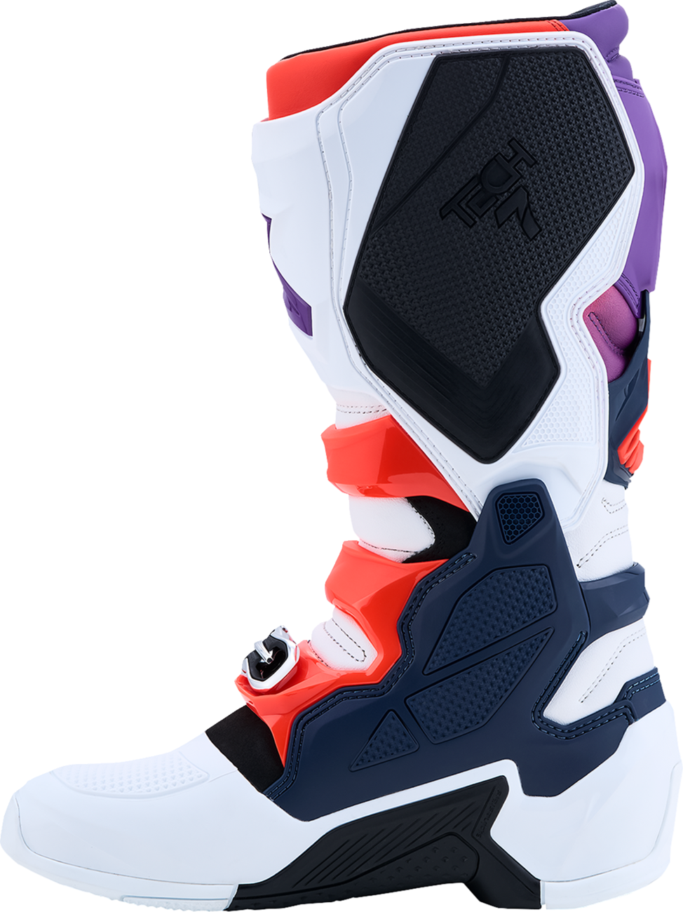 Alpinestars Tech 7 Boots - Purple/Blue/Fluorescent Red/White