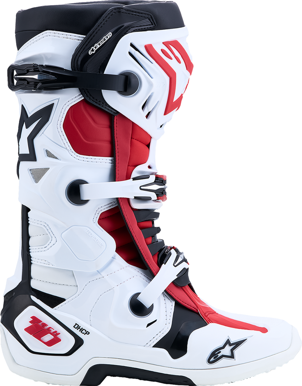 Alpinestars Tech 10 Boots - White/Black/Bright Red
