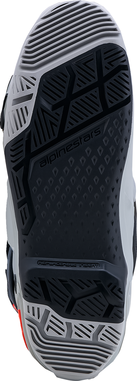 Alpinestars Tech 10 Enduro Boots - Medium Gray/Dark Gray/Fluorescent Red