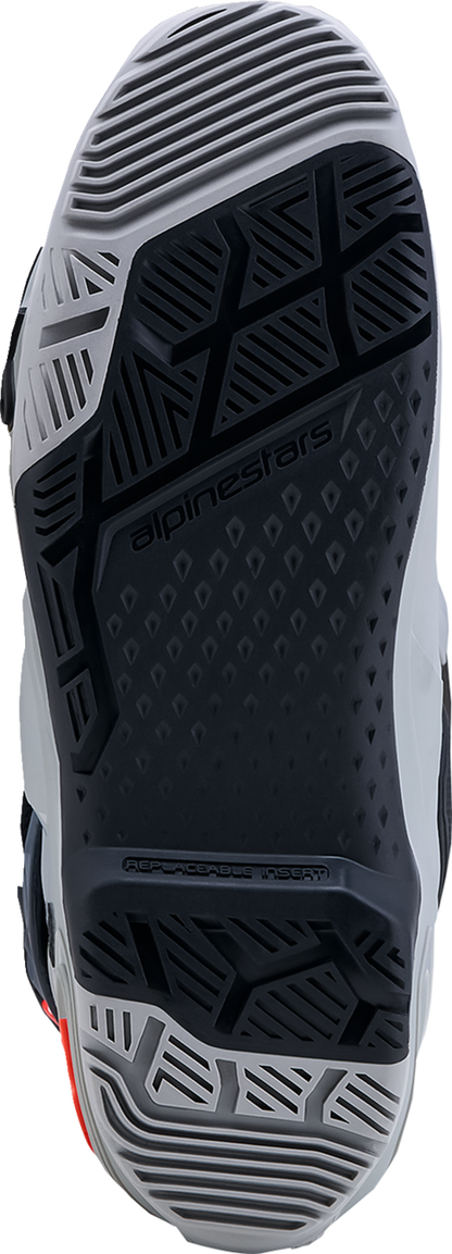 Alpinestars Tech 10 Enduro Boots - Medium Gray/Dark Gray/Fluorescent Red