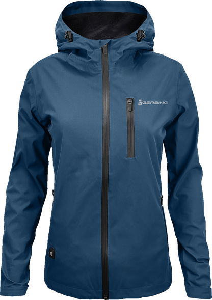 Gerbing Heated Clothing Women's Heated 5V Rain Coat - Mallard Blue